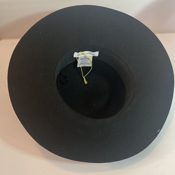 BCBGeneration Womens Black Wool Key Lock Buckle Hat - Picture 6 of 10